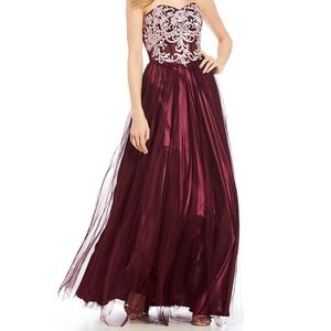 Blonde Nites Corset Strapless Ball Gown